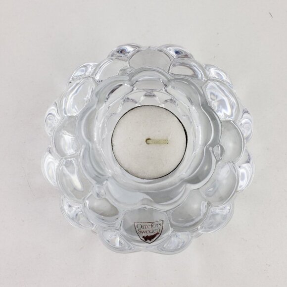 Orrefors Sweden Crystal Candleholder Bubble NWT - Picture 3 of 5